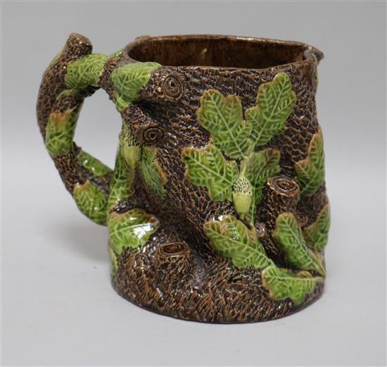 A Rye pottery acorn pattern jug, late 19th century height 14cm
